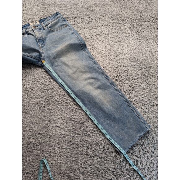 We the Free Jeans Women 28 Blue Distressed High Rise Casual CRVY Cropped Stretch - Picture 8 of 10